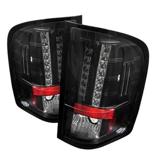 Spyder LED Tail Lights in Black for Chevy Silverado 07-13