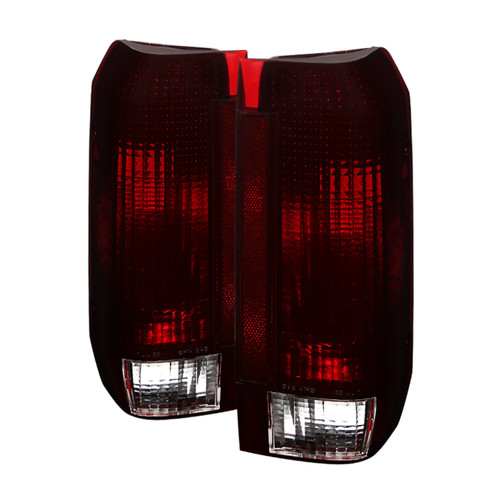 Spyder Red Smoked OE Style Tail Lights for Ford Bronco/F150/F250/F350/F450 - ALT-JH-FB92-OE-RSM