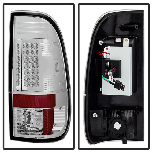 Spyder LED Tail Lights in Chrome for Ford Super Duty