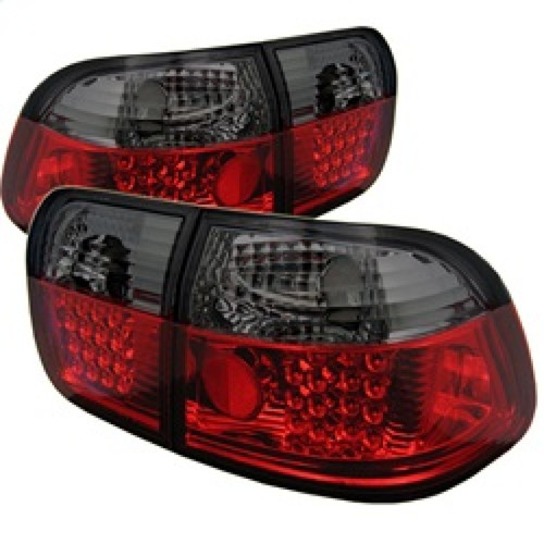 Spyder LED Tail Lights in Red Smoke for Honda Civic 4Dr