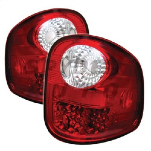 Spyder LED Tail Lights in Red Clear for Ford F150 Flareside