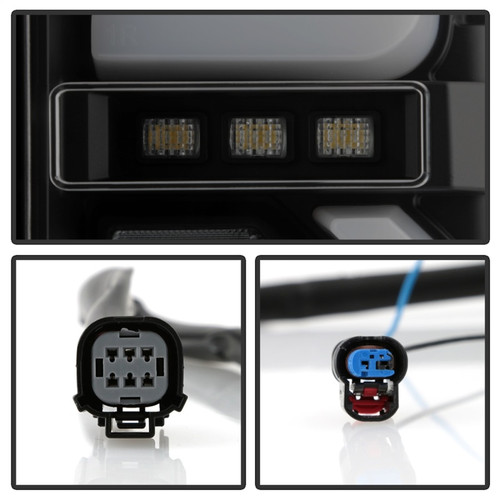 Spyder LED Tail Lights for GMC Sierra Incandescent Model - Black Smoke