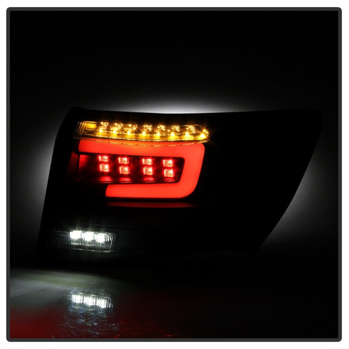 Spyder LED Tail Lights in Black for Subaru Impreza WRX 4DR