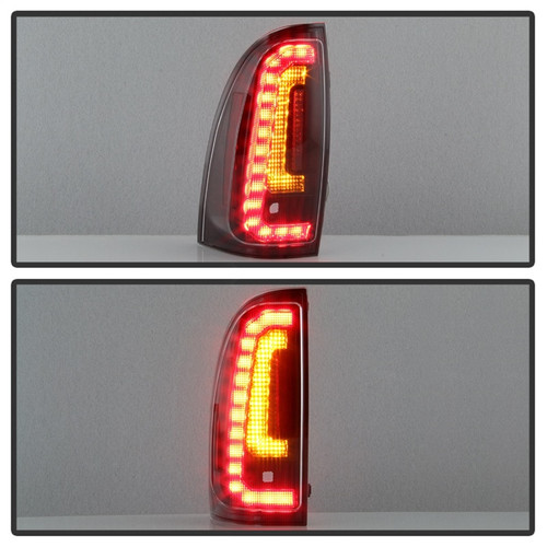 Spyder LED Tail Lights (Not Compatible with OEM LEDs) in Black for Toyota Tacoma