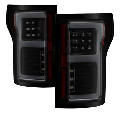 Spyder LED Tail Lights (with Blind Spot) in Black Smoke for Ford F-150