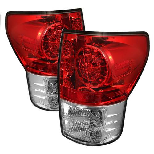 Spyder LED Tail lights in Red Clear for Toyota Tundra 07-13 (ALT-YD-TTU07-LED-RC)