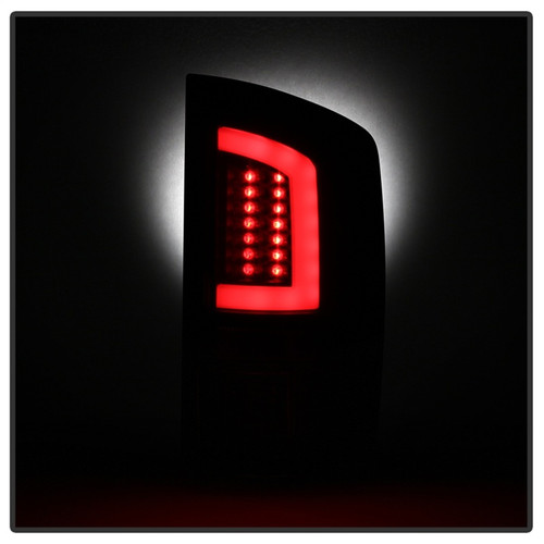 Spyder Black Light Bar LED Tail Lights for 07-09 Dodge Ram 2500/3500 V3 (ALT-YD-DRAM06V3-LBLED-BK)