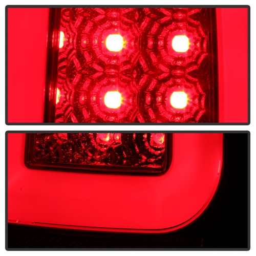 Spyder V3 Light Bar LED Tail Lights - Red/Clear for 97-03 Ford F150 Stylsd. F250 (ALT-YD-FF15097V3-LBLED-RC)