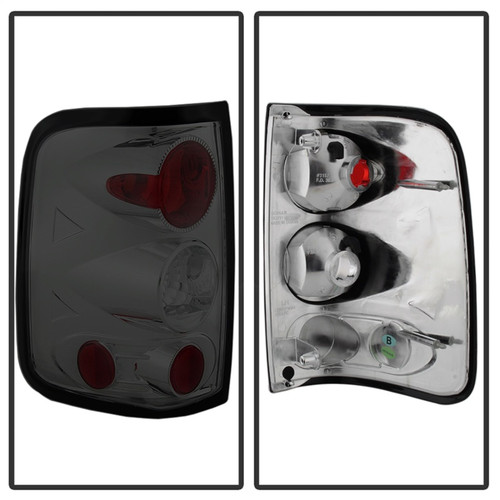 Spyder Euro Tail Lights Smoked for Ford F150 side 04-08 (Not Fit Heritage & SVT) (ALT-YD-FF15004-SM)