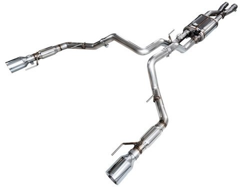 AWE Tuning SwitchPath Cat-Back Exhaust for 2021-2026 Ford F-150 - Chrome Silver Tips (5 in)