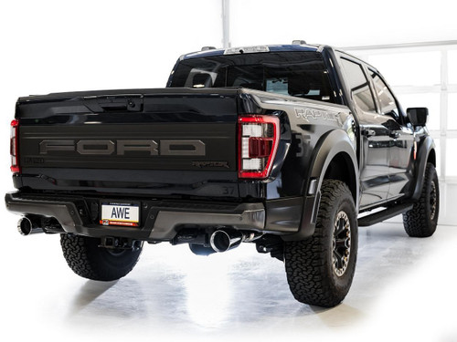 AWE Tuning SwitchPath Cat-Back Exhaust for 2021-2026 Ford F-150 - Chrome Silver Tips (5 in)