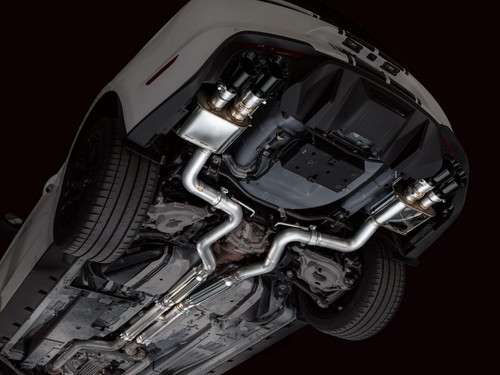 AWE Tuning SwitchPath Cat-Back Exhaust for 2018-2023 Ford Mustang - Diamond Black Tips (4 in)