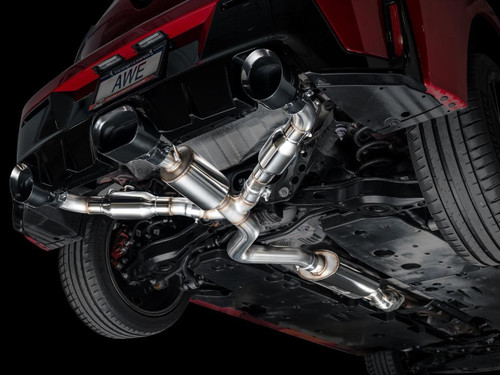 AWE Tuning Touring Edition Cat-Back Exhaust for 2023-2026 Toyota GR Corolla - Diamond Black Tips (5 in)