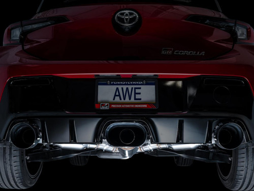 AWE Tuning Touring Edition Cat-Back Exhaust for 2023-2026 Toyota GR Corolla - Diamond Black Tips (5 in)