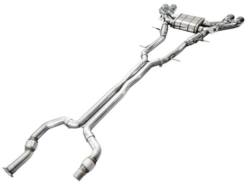 AWE Tuning SwitchPath Cat-Back Exhaust for 2022-2026 Cadillac CT4-V Blackwing - Chrome Silver Tips (4.5 in)