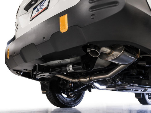 AWE Tuning 0FG Cat-Back Exhaust for 2020-2025 Subaru Outback 2.4T - Bashguard Tips (2.5 in)