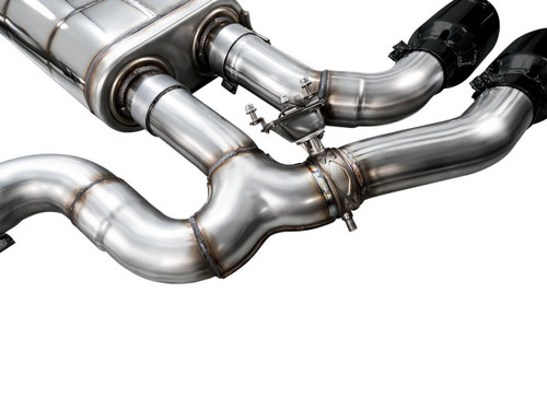 AWE Tuning SwitchPath Cat-Back Exhaust for 2020-2025 BMW F97 X3 M / F98 X4 M - Diamond Black Tips (4.5 in)