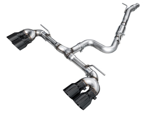 AWE Tuning Track Edition Cat-Back Exhaust for 2022-2026 Volkswagen Golf R - Diamond Black Tips (4.5 in)