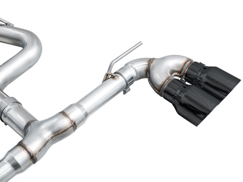 AWE Tuning Track Edition Cat-Back Exhaust for 2022-2026 Volkswagen Golf R - Diamond Black Tips (4.5 in)