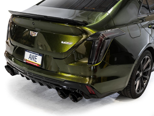 AWE Tuning SwitchPath Cat-Back Exhaust for 2022-2026 Cadillac CT4-V Blackwing - Diamond Black Tips (4.5 in)