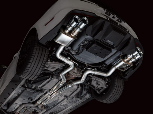 AWE Tuning SwitchPath Cat-Back Exhaust for 2018-2023 Ford Mustang - Chrome Silver Tips (4 in)