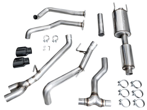AWE Tuning 0FG Cat-Back Exhaust for 2022-2026 Toyota 3rd Gen Toyota Tundra - Diamond Black Tips (4.5 in)
