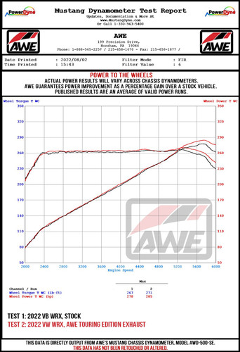 AWE Tuning Touring Edition Cat-Back Exhaust for 2022-2026 Subaru WRX - Diamond Black Tips (4 in)