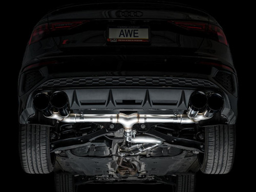 AWE Tuning Track Edition Cat-Back Exhaust for 2022-2026 Audi S3 - Diamond Black Tips (4.5 in)