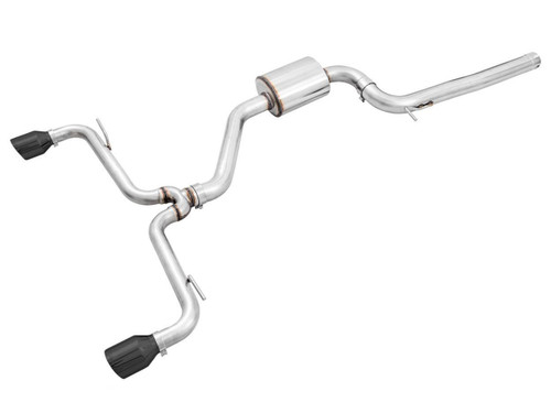 AWE Tuning Track Edition Cat-Back Exhaust for 2018-2021 Volkswagen GTI - Diamond Black Tips (4 in)