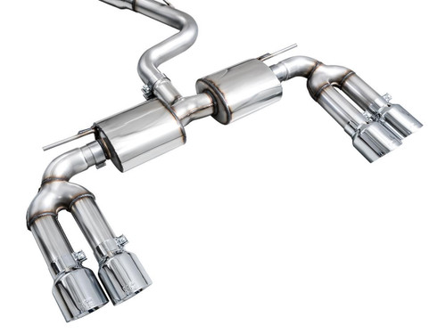 AWE Tuning Touring Edition Cat-Back Exhaust for 2022-2026 Audi S3 - Chrome Silver Tips (4.5 in)