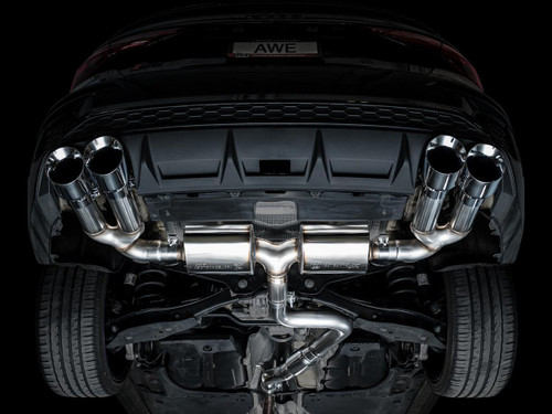 AWE Tuning Touring Edition Cat-Back Exhaust for 2022-2026 Audi S3 - Chrome Silver Tips (4.5 in)