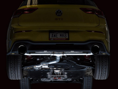 AWE Tuning Touring Edition Cat-Back Exhaust for 2022-2026 Volkswagen GTI - Diamond Black Tips (5 in)
