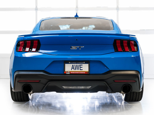 AWE Tuning Touring Edition Cat-Back Exhaust for 2024-2026 Ford Mustang - Diamond Black Tips (4.5 in)