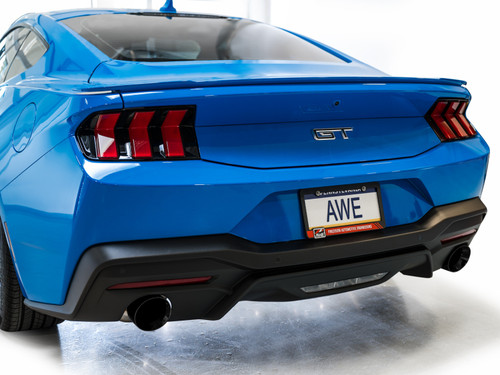 AWE Tuning Touring Edition Cat-Back Exhaust for 2024-2026 Ford Mustang - Diamond Black Tips (4.5 in)
