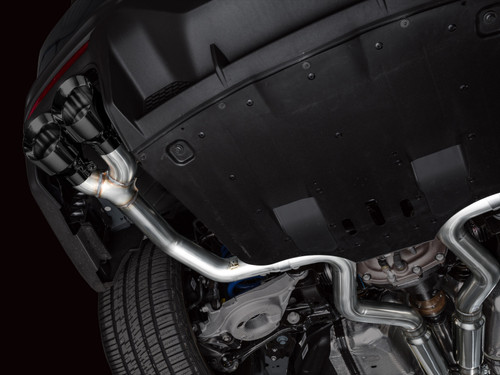 AWE Tuning Track Edition Cat-Back Exhaust for 2024-2026 Ford Mustang - Diamond Black Tips (5 in)