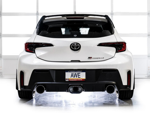 AWE Tuning Track Edition Cat-Back Exhaust for 2023-2026 Toyota GR Corolla - Chrome Silver Tips (5 in)