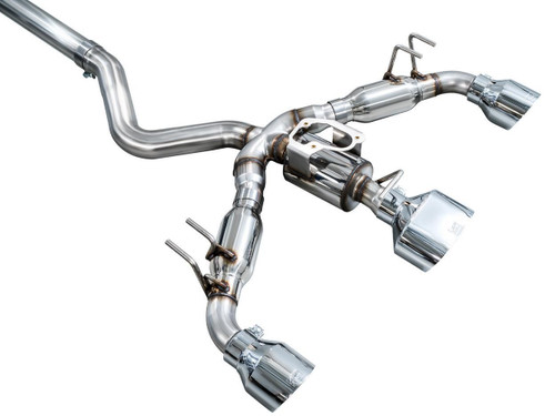 AWE Tuning Track Edition Cat-Back Exhaust for 2023-2026 Toyota GR Corolla - Chrome Silver Tips (5 in)