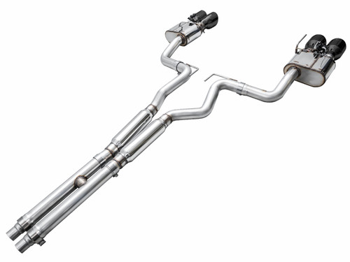 AWE Tuning SwitchPath Cat-Back Exhaust for 2024-2026 Ford Mustang - Diamond Black Tips (4 in)
