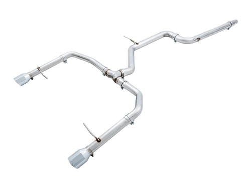 AWE Tuning Track Edition Cat-Back Exhaust for 2019-2021 Volkswagen Jetta - Chrome Silver Tips (4 in)