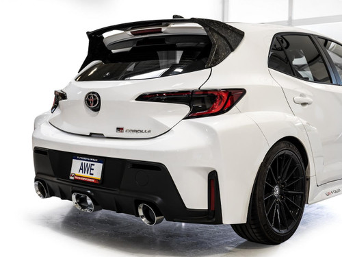 AWE Tuning Touring Edition Cat-Back Exhaust for 2023-2026 Toyota GR Corolla - Chrome Silver Tips (5 in)