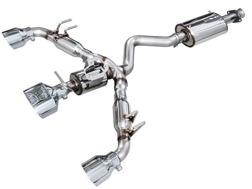 AWE Tuning Touring Edition Cat-Back Exhaust for 2023-2026 Toyota GR Corolla - Chrome Silver Tips (5 in)