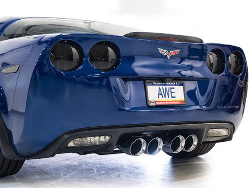 AWE Tuning Touring Edition Axle-Back Exhaust for 2006-2013 Chevrolet Corvette - Chrome Silver Tips (4.5 in)