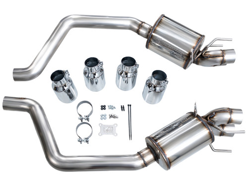 AWE Tuning Touring Edition Axle-Back Exhaust for 2006-2013 Chevrolet Corvette - Chrome Silver Tips (4.5 in)