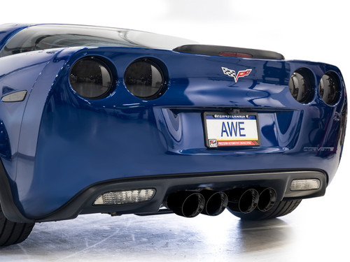 AWE Tuning Touring Edition Axle-Back Exhaust for 2006-2013 Chevrolet Corvette - Diamond Black Tips (4.5 in)