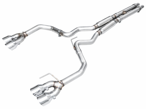 AWE Tuning Track Edition Cat-Back Exhaust for 2024-2026 Ford Mustang - Chrome Silver Tips (5 in)