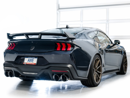 AWE Tuning Track Edition Cat-Back Exhaust for 2024-2026 Ford Mustang - Chrome Silver Tips (5 in)