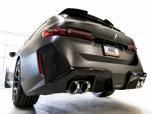 AWE Tuning Track Edition Cat-Back Exhaust for 2025-2027 BMW M5 - Chrome Silver Tips (4.5 in)