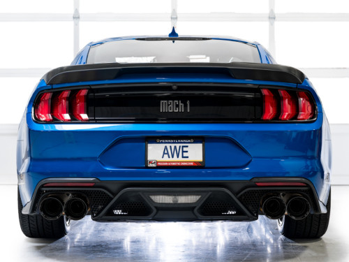 AWE Tuning SwitchPath Cat-Back Exhaust for 2021-2023 Ford Mustang - Diamond Black Tips (5 in)