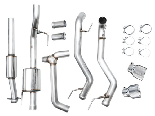 AWE Tuning 0FG Cat-Back Exhaust for 2021-2026 Ford F-150 - Chrome Silver Tips (5 in)