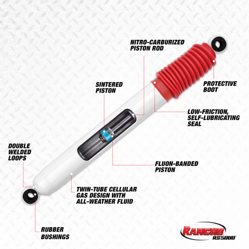 Rancho RS500 Steering Stabilizer for 10-17 Jeep Wrangler